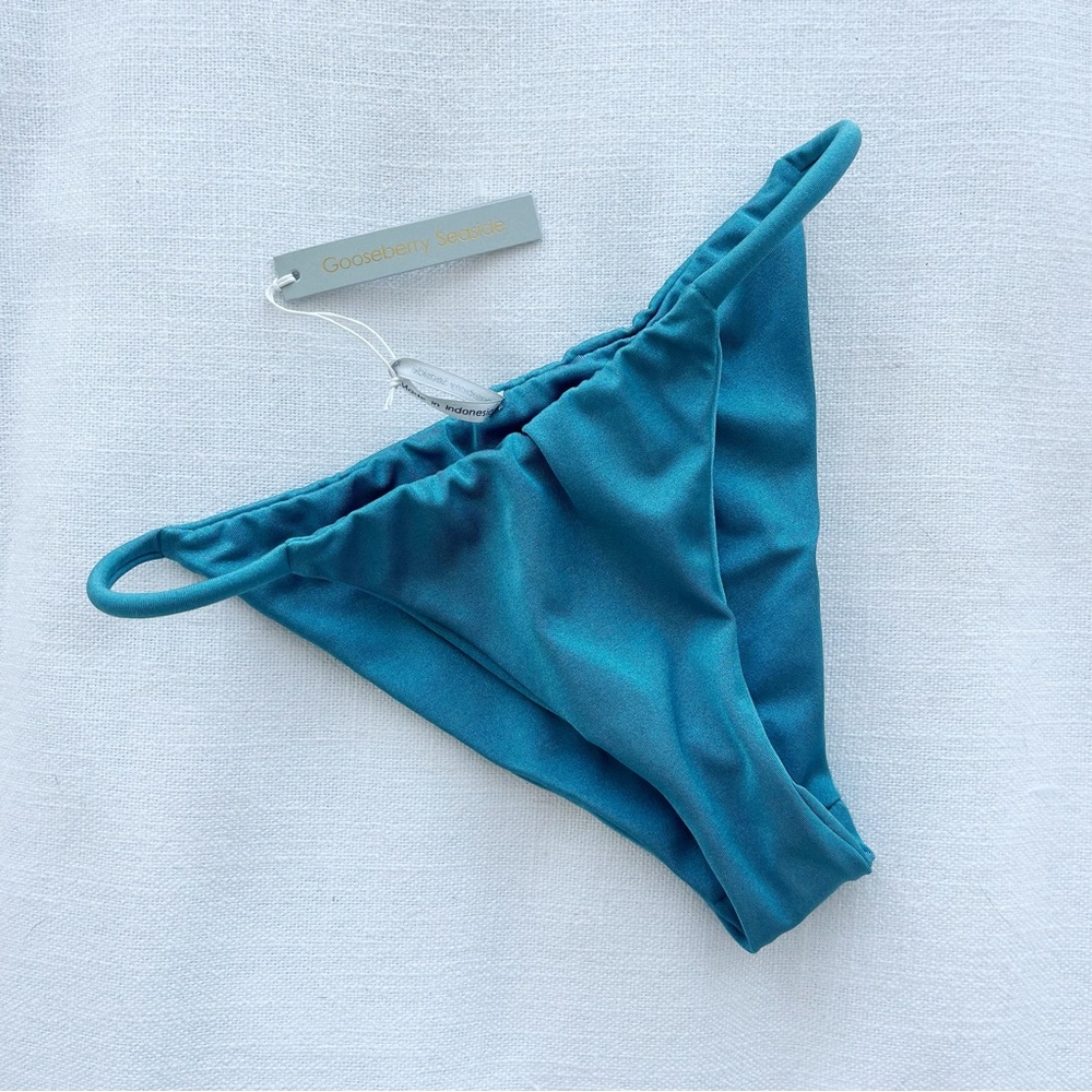 Gooseberry Seaside So Chic Bikini Bottoms - Blue Lagoon XS
